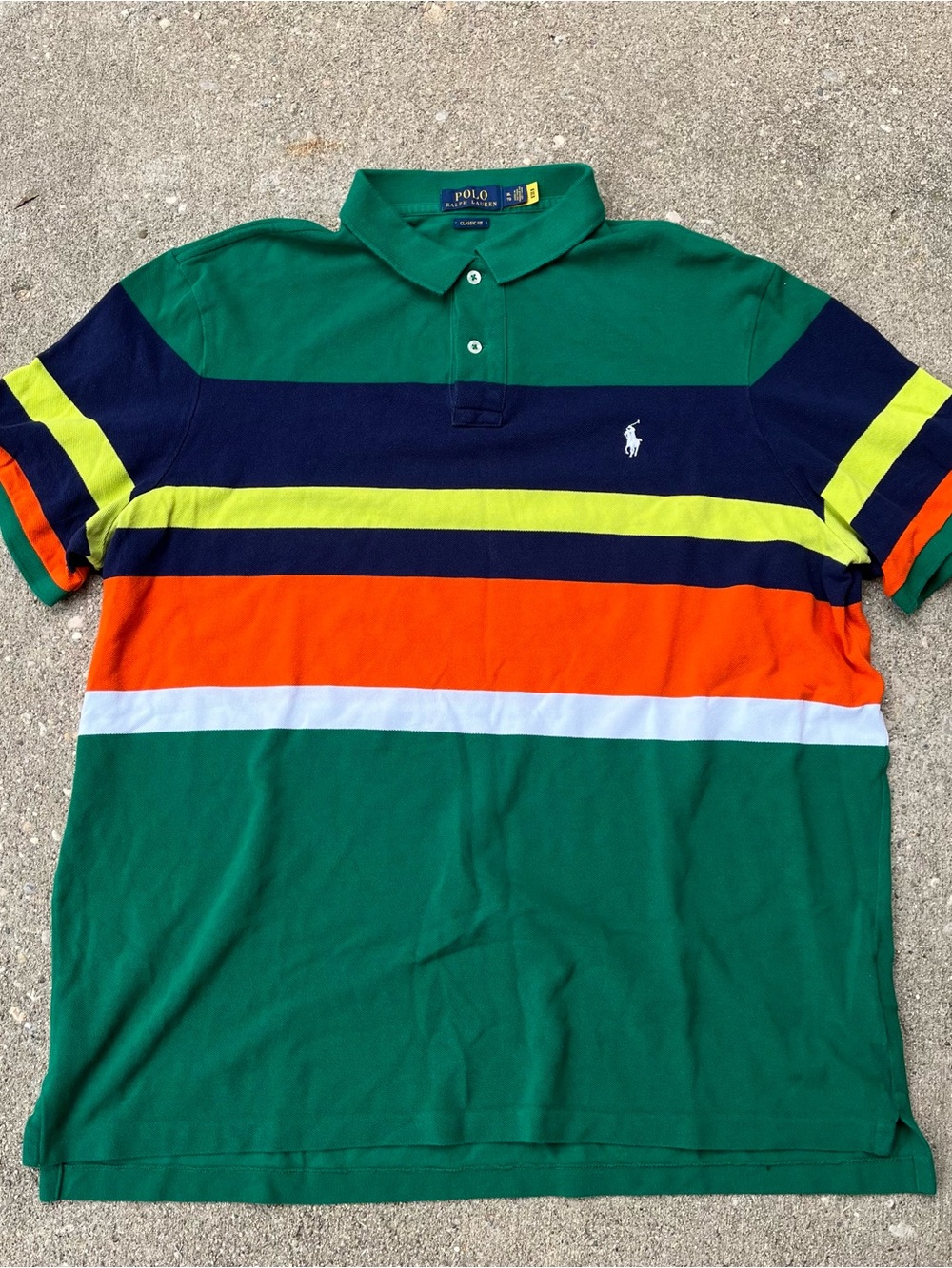 Polo Ralph Lauren Horizontal Striped polo Shirt Size XL